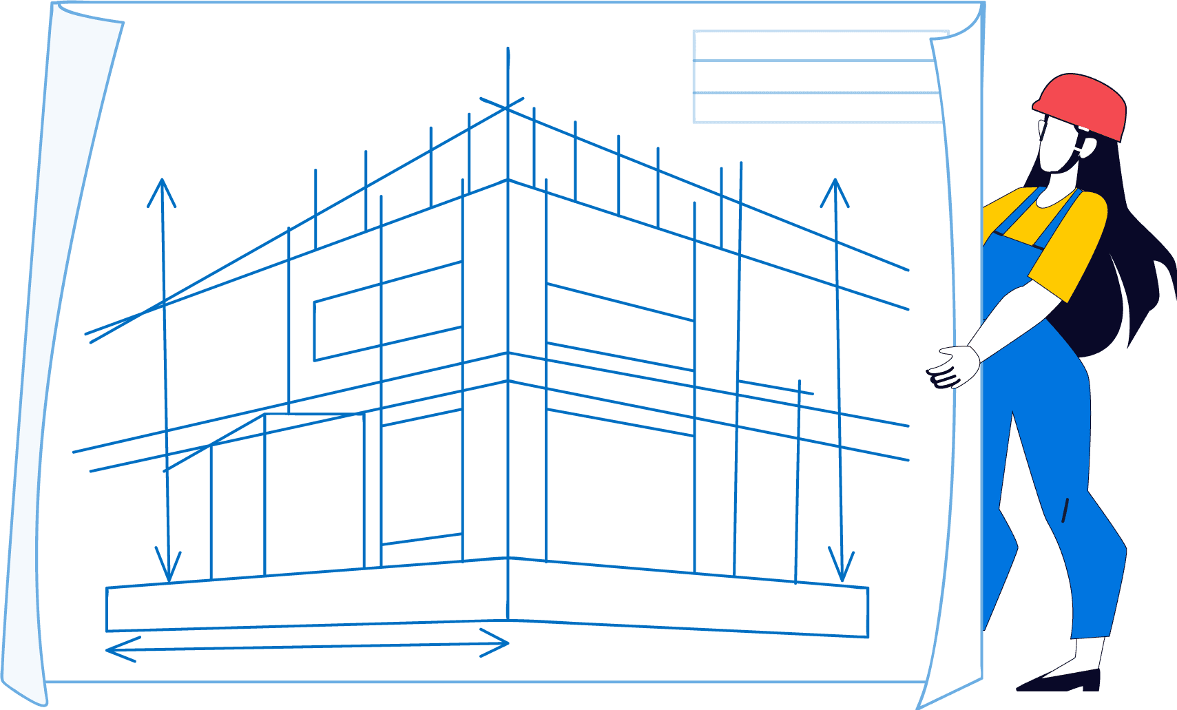 Streamlined building process illustration